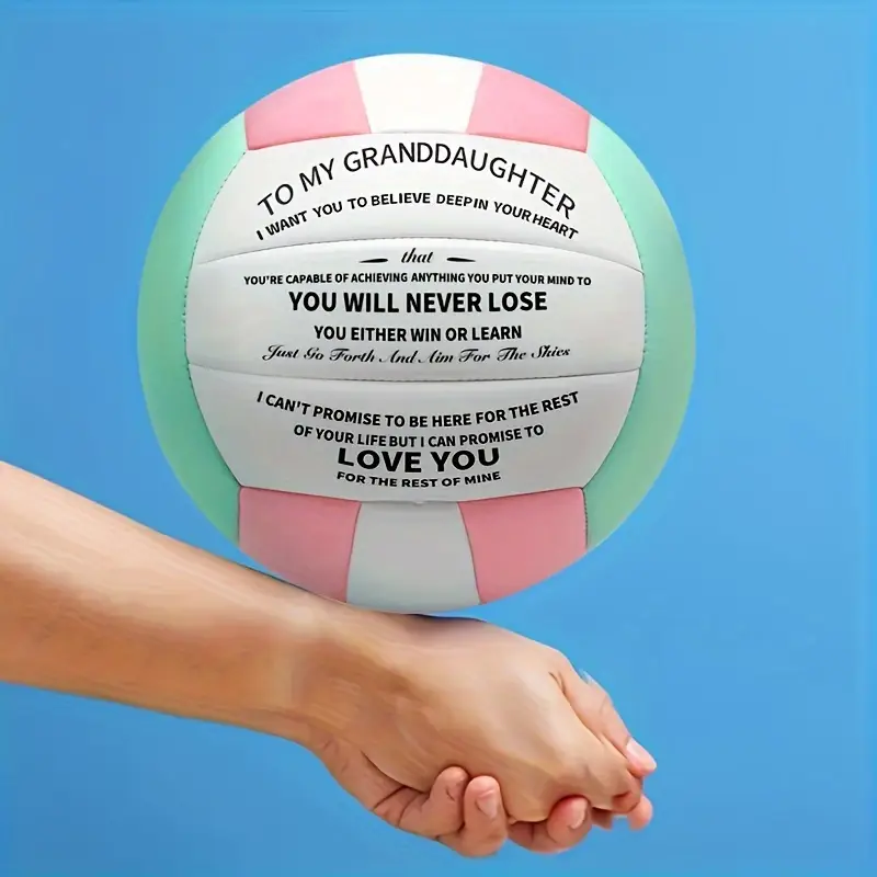 Inspirational Volleyball with Pump for Granddaughter - Image 2