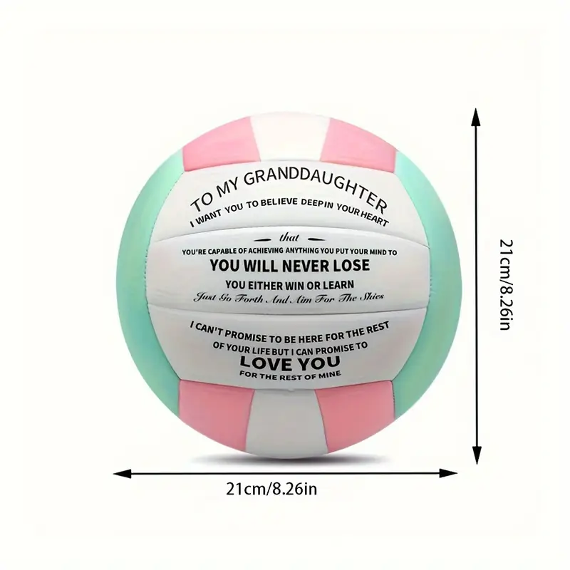 Inspirational Volleyball with Pump for Granddaughter - Image 4