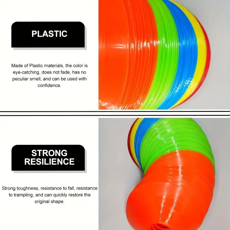 50pcs PE Soccer Training Cones - Image 4